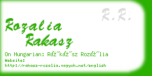 rozalia rakasz business card